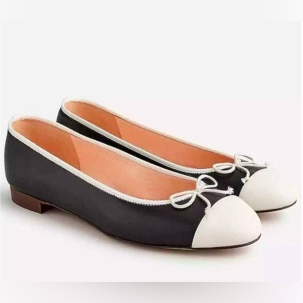 J. Crew NWT authentic rare luxury minimalist preppy leather Kiki Ballet flats